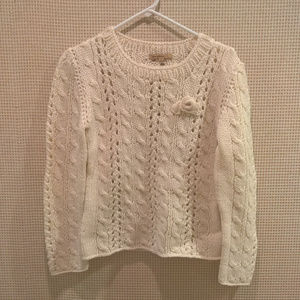 NEW Chunky Textured Cable-Knit Pullover